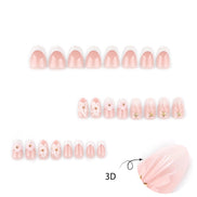 Soft Pink Blossom Nails
