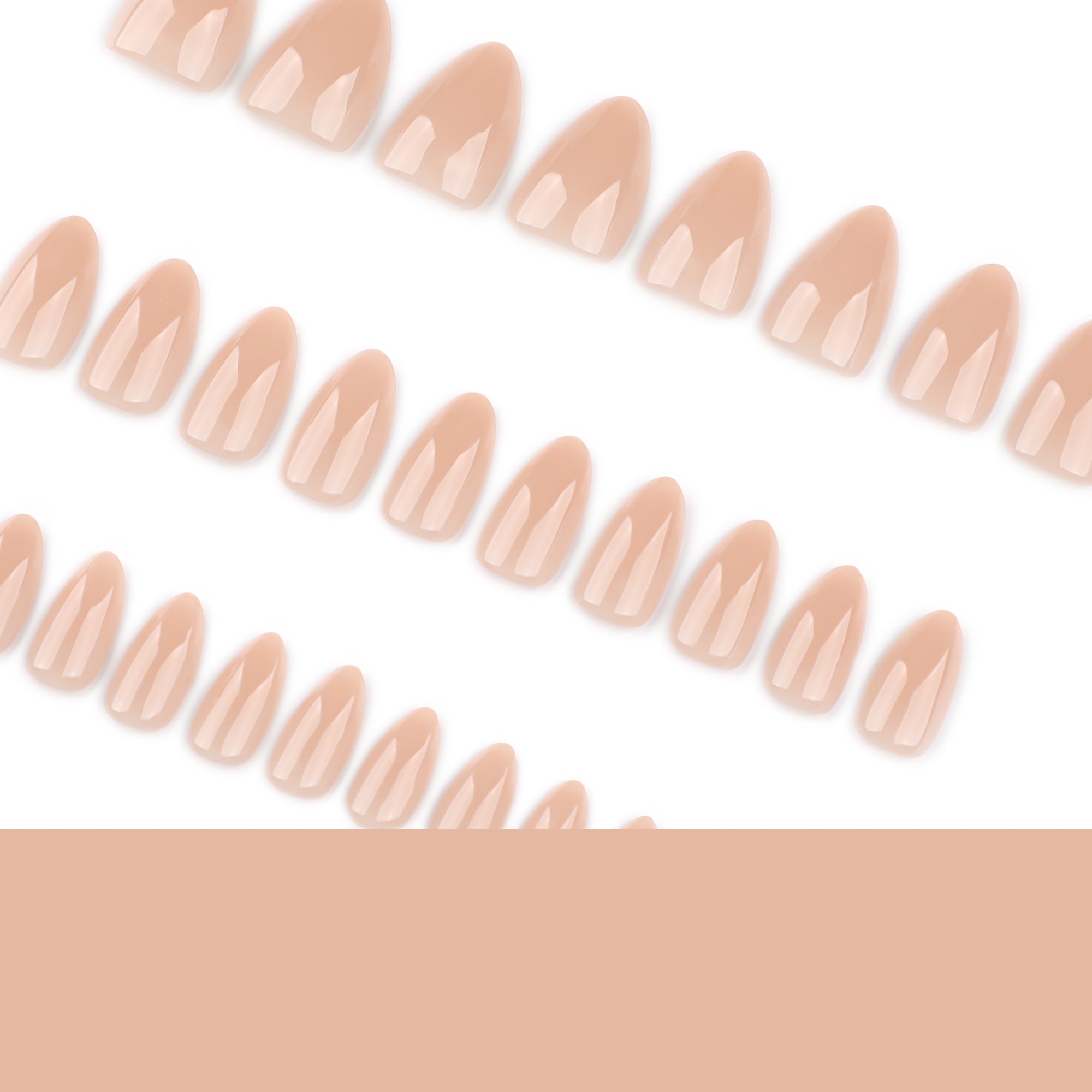 Nude Gloss Almond Nails