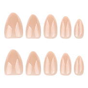 Nude Gloss Almond Nails