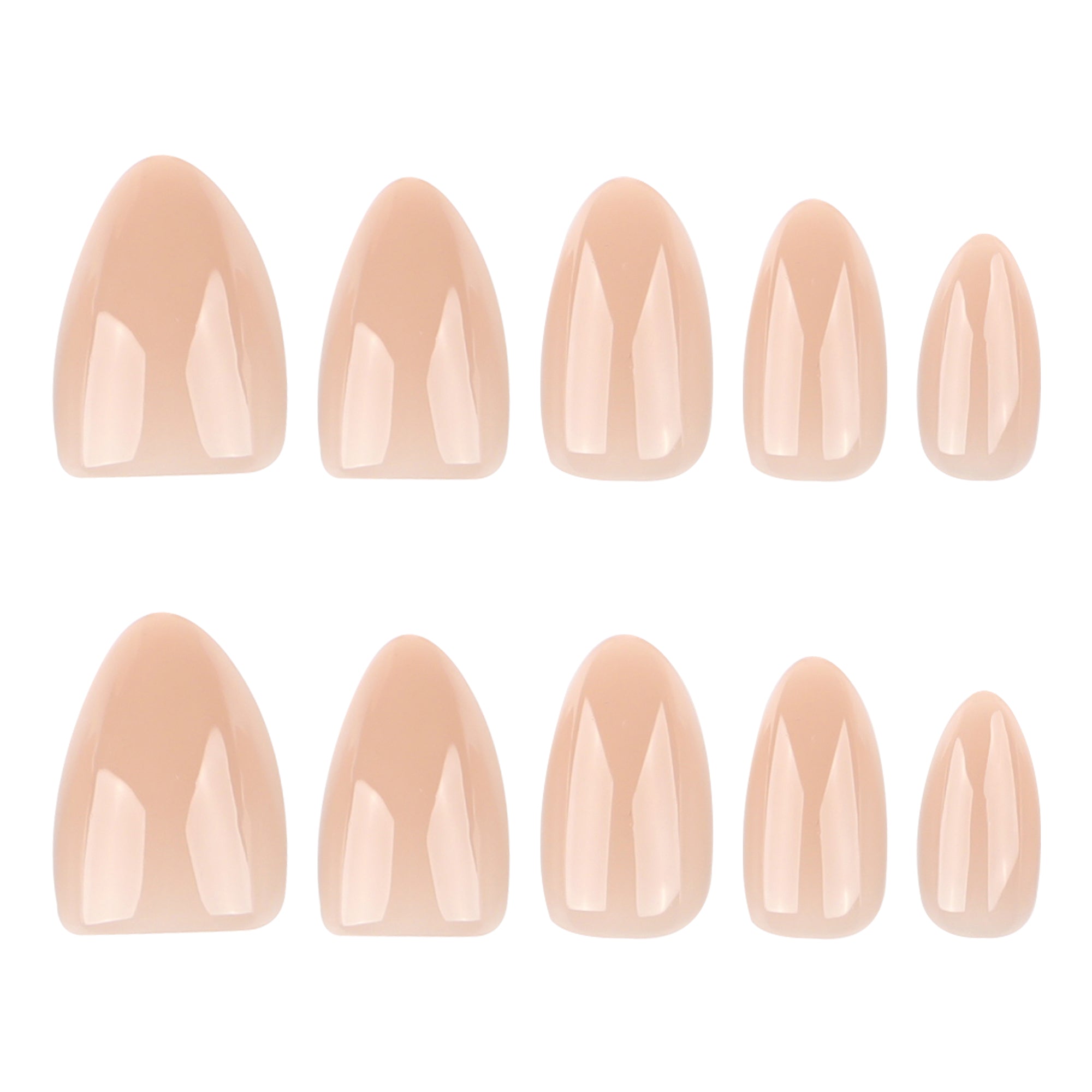 Nude Gloss Almond Nails
