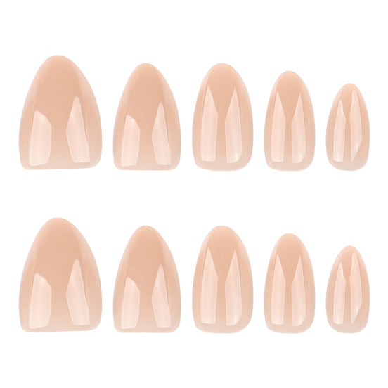 Nude Gloss Almond Nails
