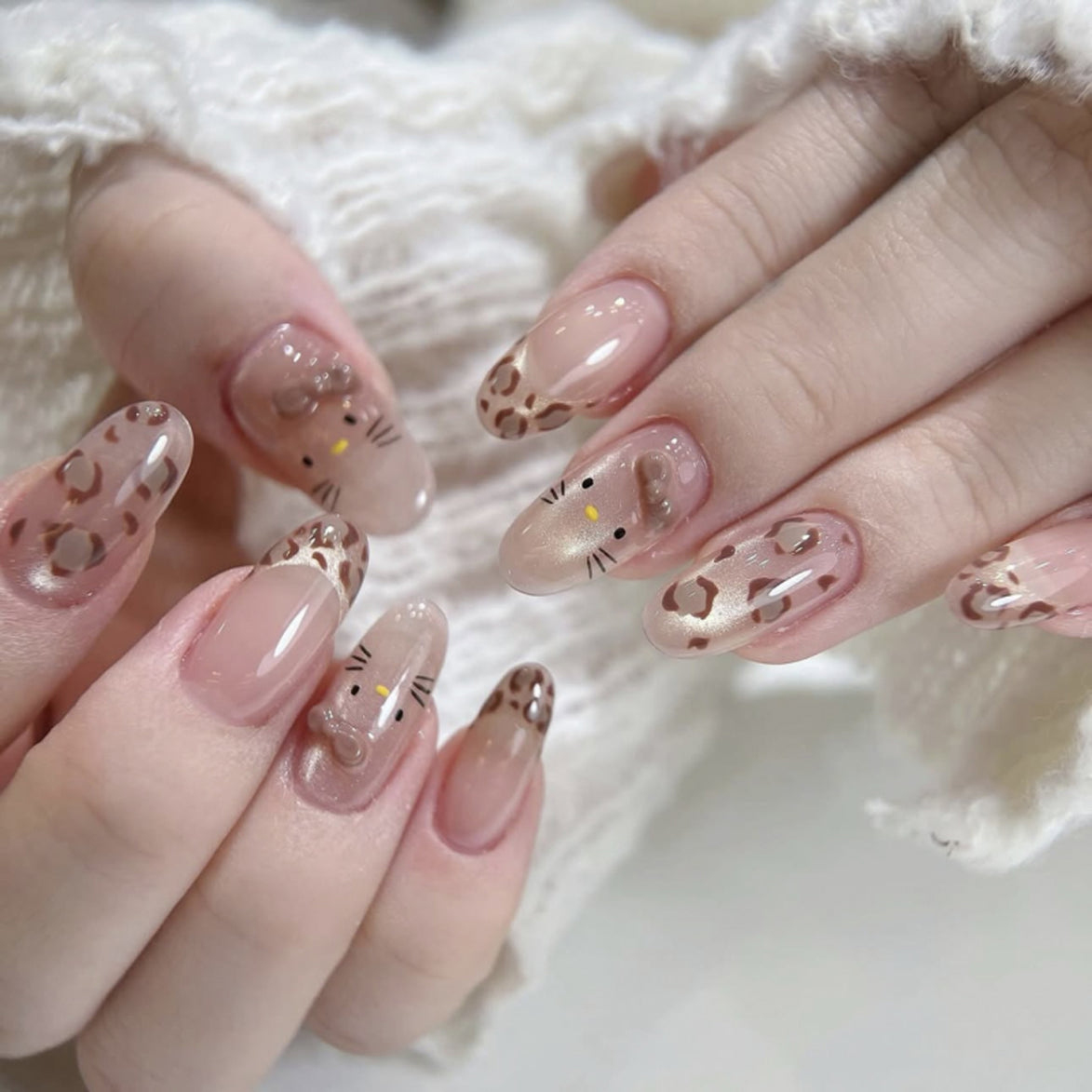 Chocolate Polka Dot Nails