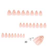 Blush Daisy Gold Foil Nails