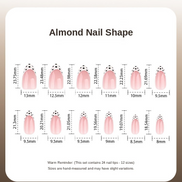 French Tip Black Polka Dot Press-On Nails