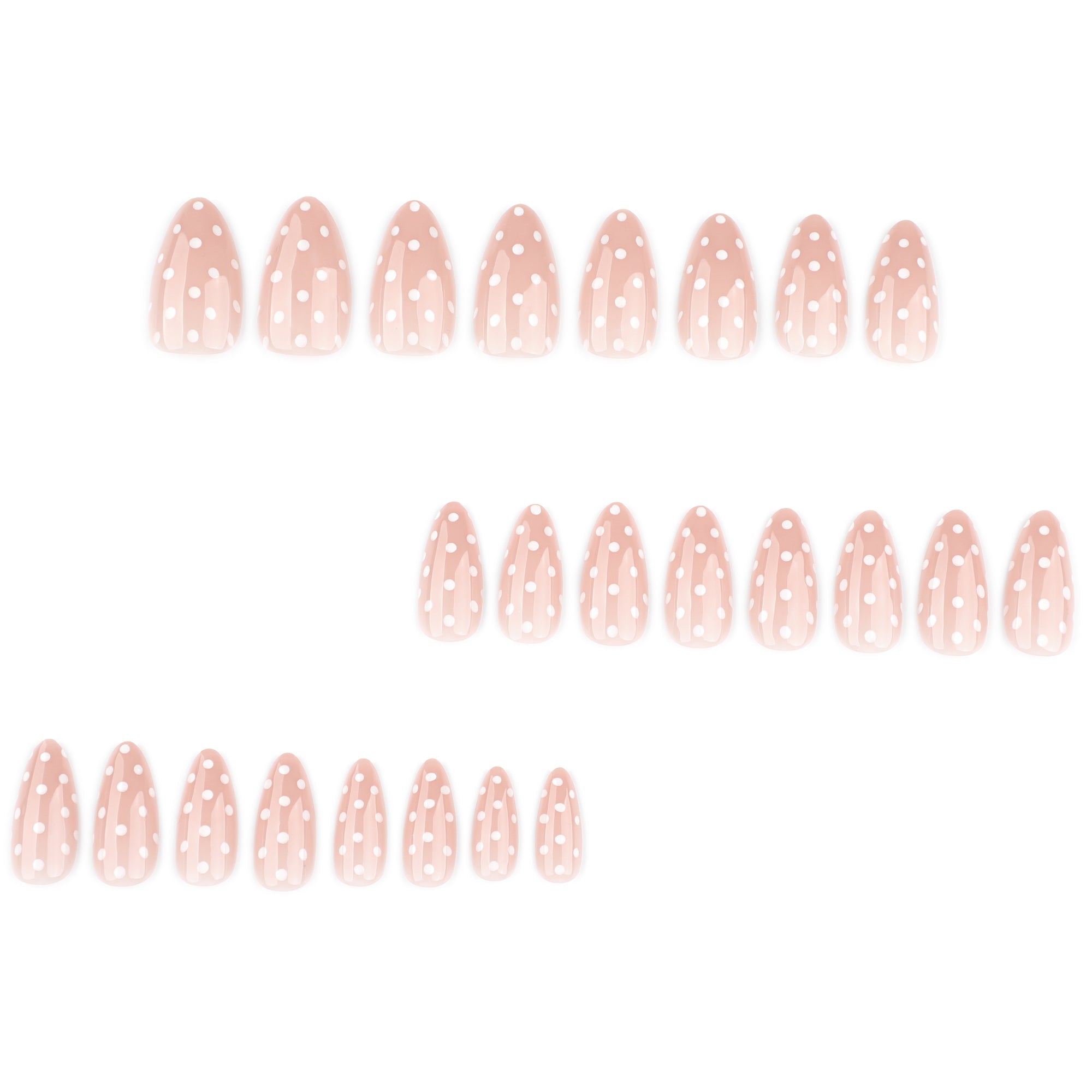Polka Dot Nude Press on Nails