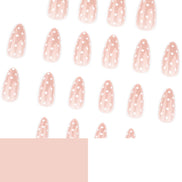 Polka Dot Nude Press on Nails