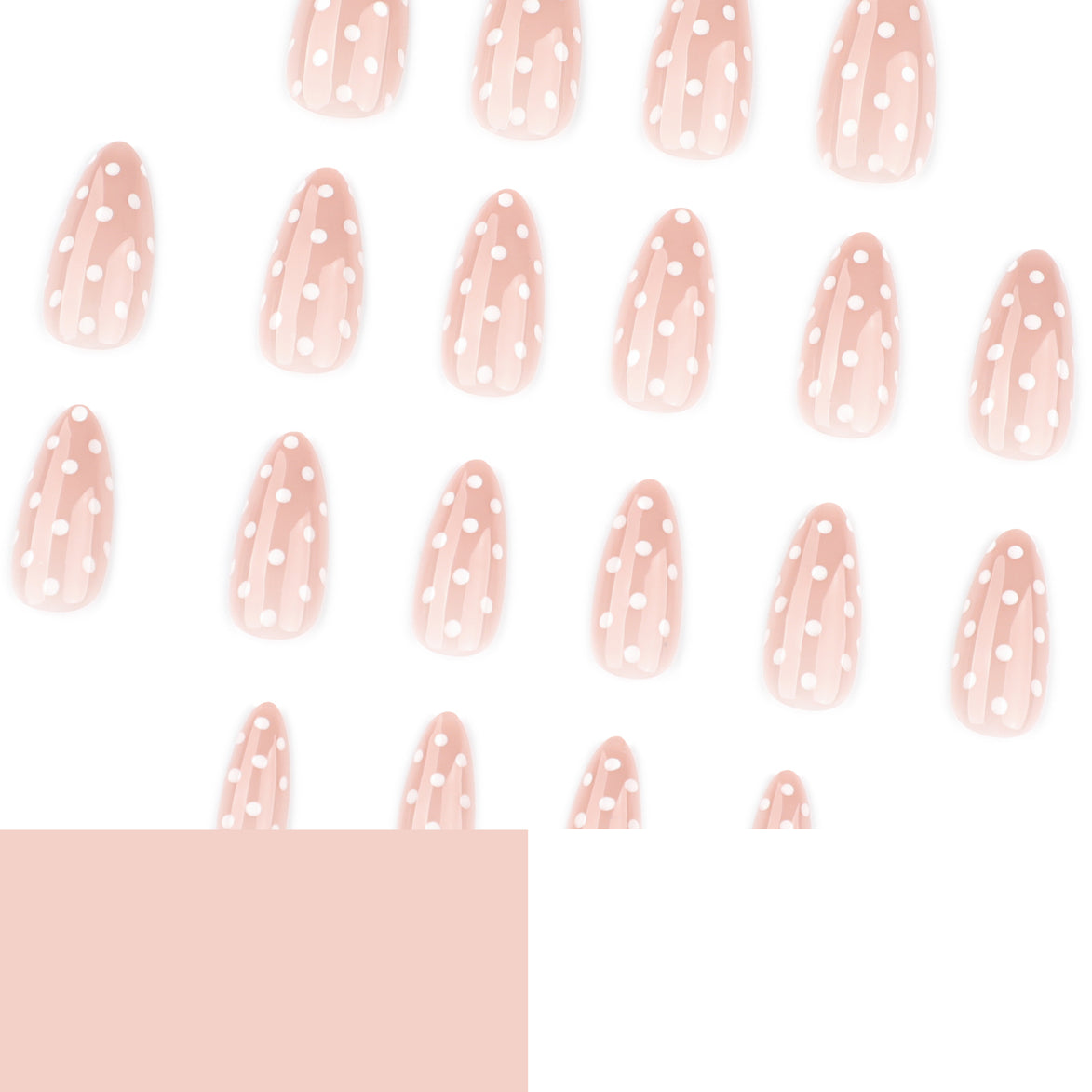 Polka Dot Nude Press on Nails