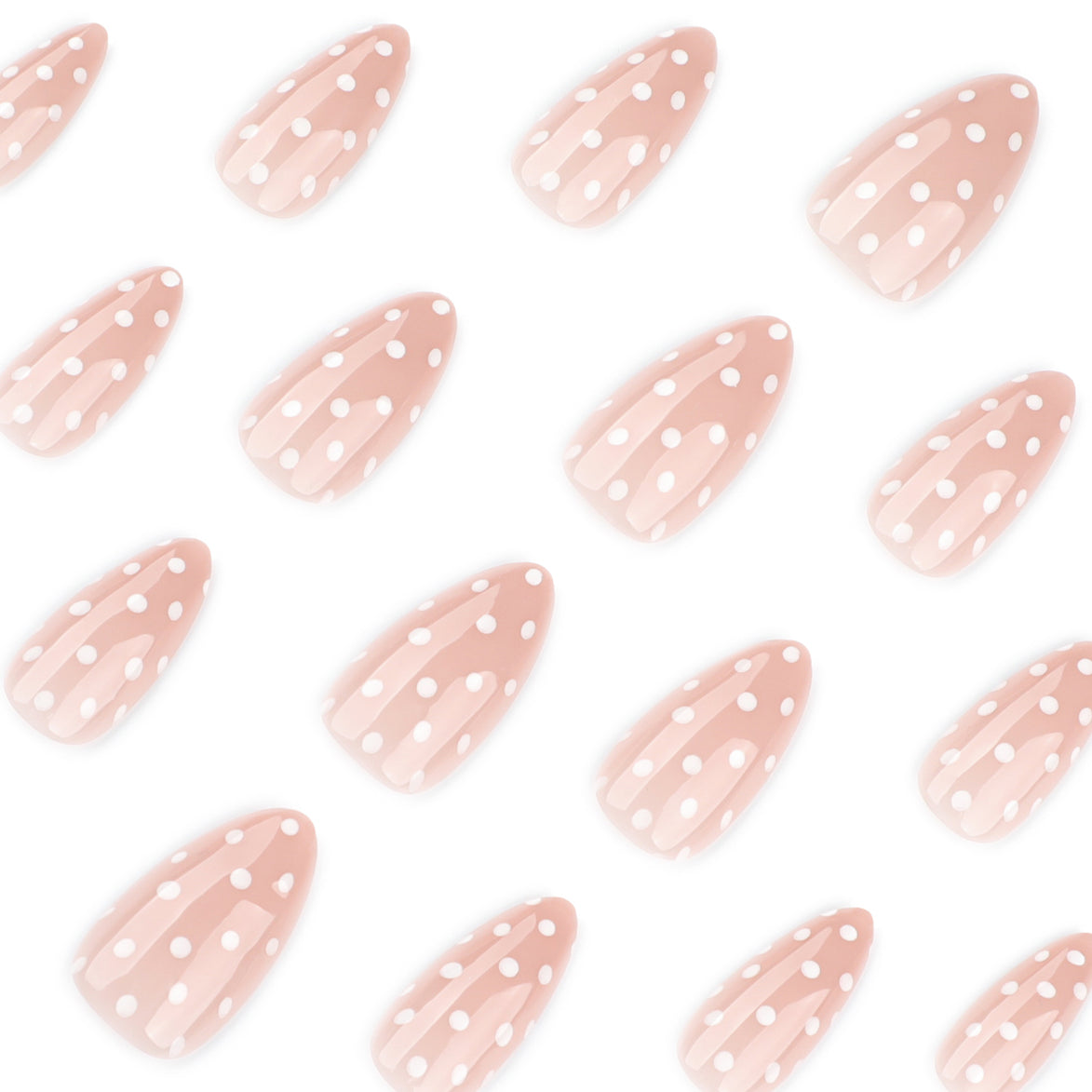 Polka Dot Nude Press on Nails