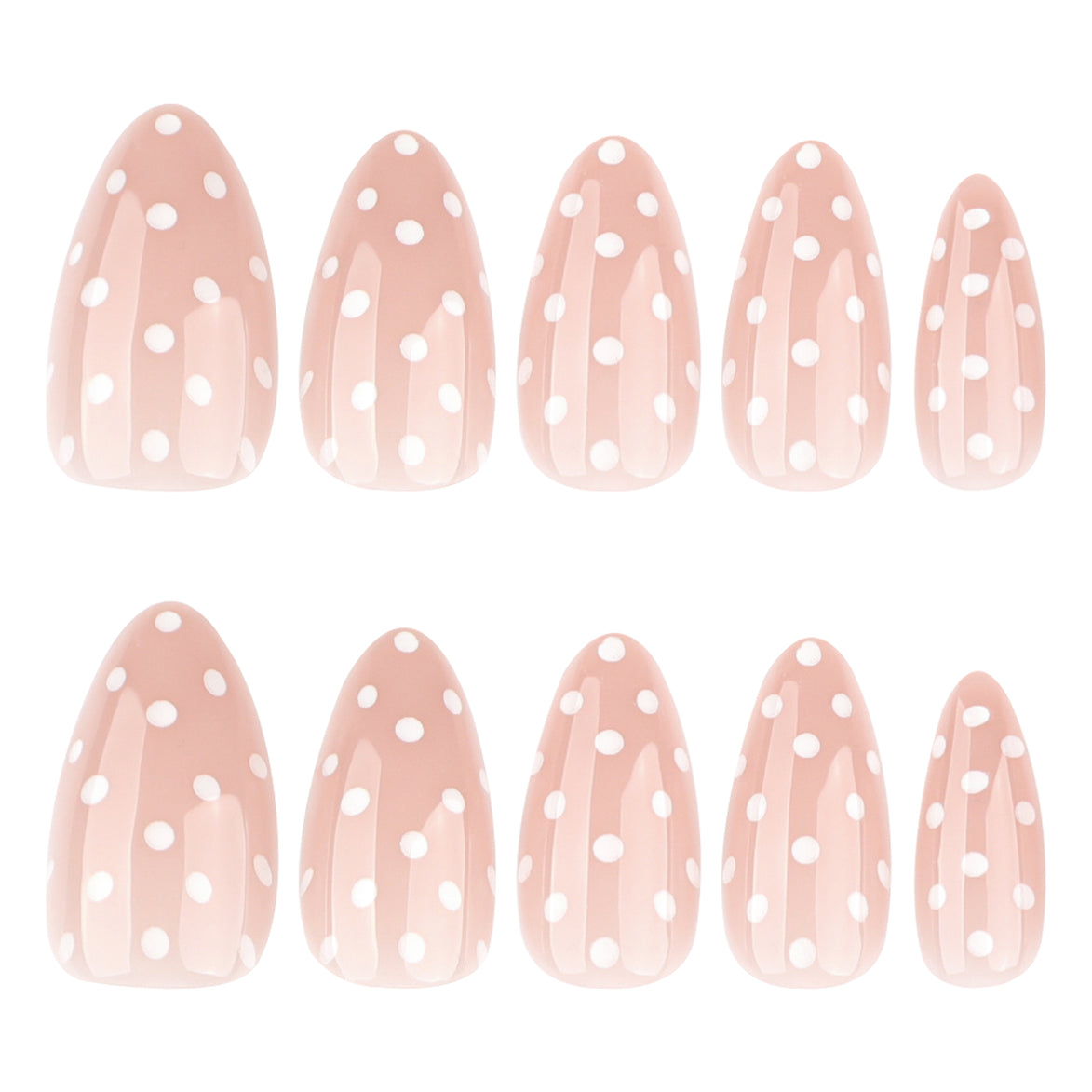 Polka Dot Nude Press on Nails