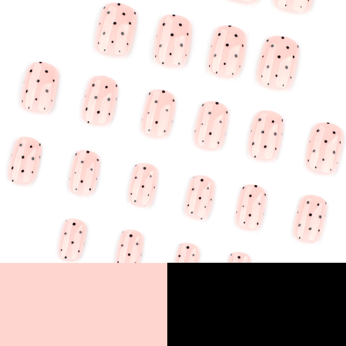 Blush Polka Dot Press-On Nails