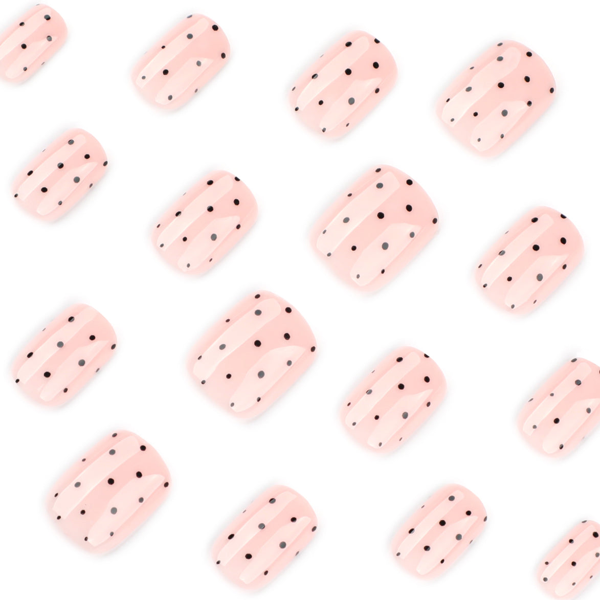 Blush Polka Dot Press-On Nails