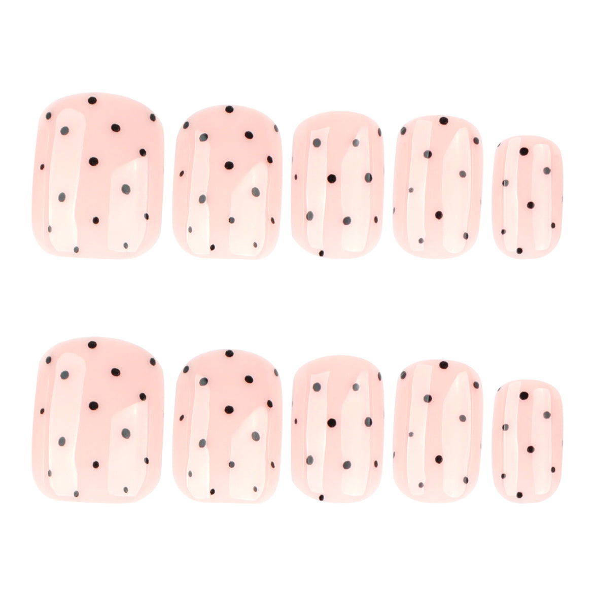 Blush Polka Dot Press-On Nails