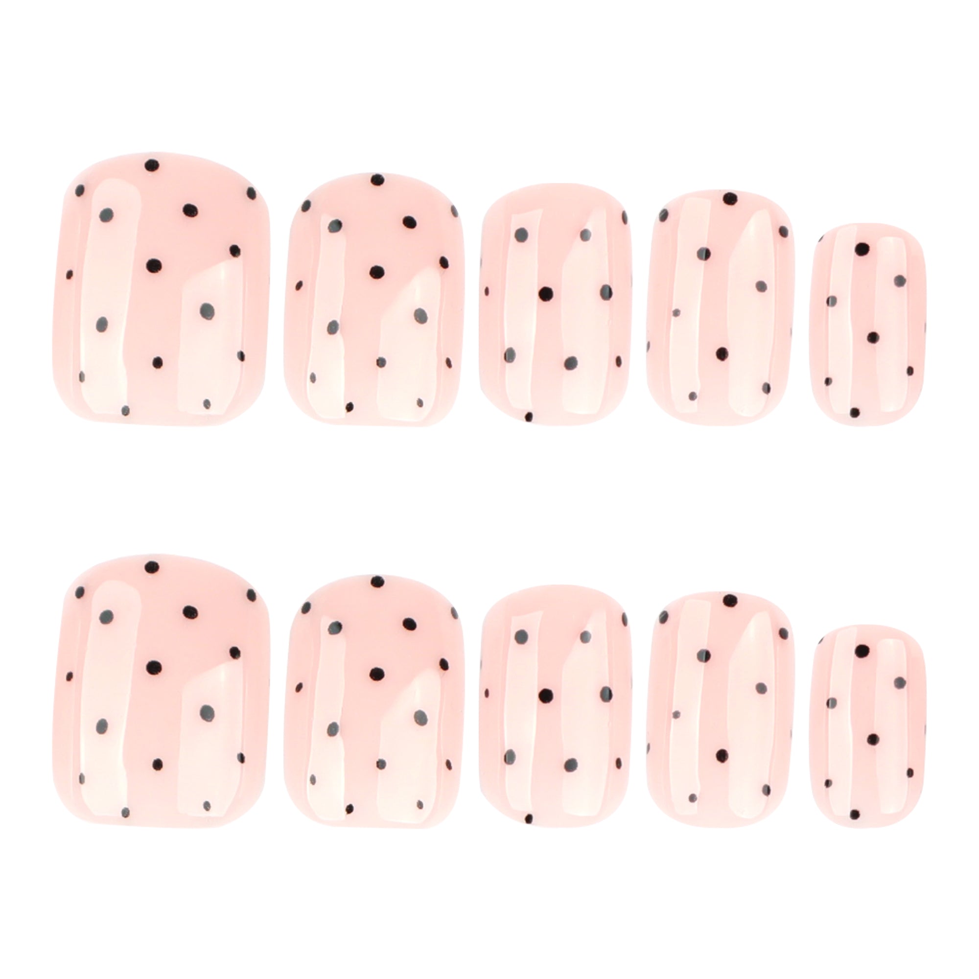 Blush Polka Dot Press-On Nails