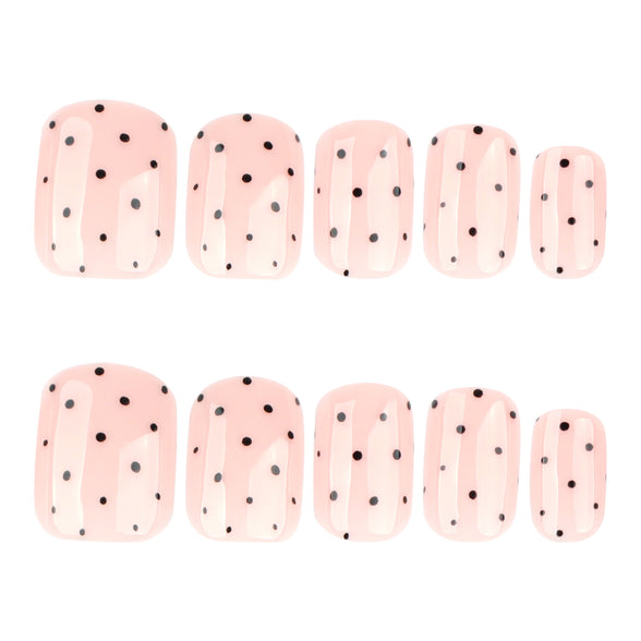 Blush Polka Dot Press-On Nails