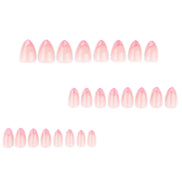 Pink Sugar Glitter Wave Tip Press-On Nails