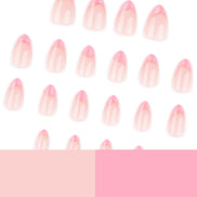 Pink Sugar Glitter Wave Tip Press-On Nails