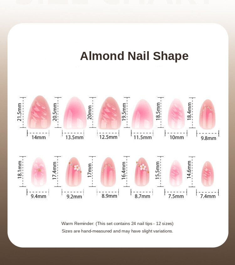 Pink Ombre Floral Gem Press-On Nails