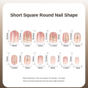 Soft Pink Bow Accent Press-On Nails