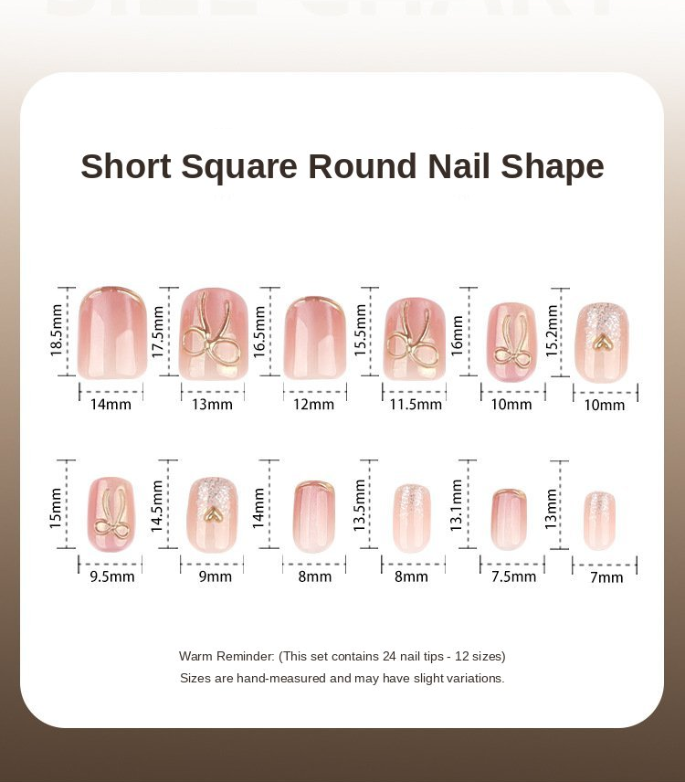 Soft Pink Bow Accent Press-On Nails