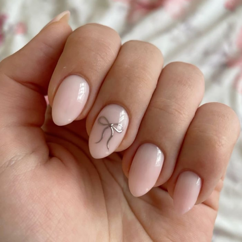 Red Dot Accent White Press-On Nails