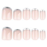 Pink Crystal Glitter Accent Press-On Nails