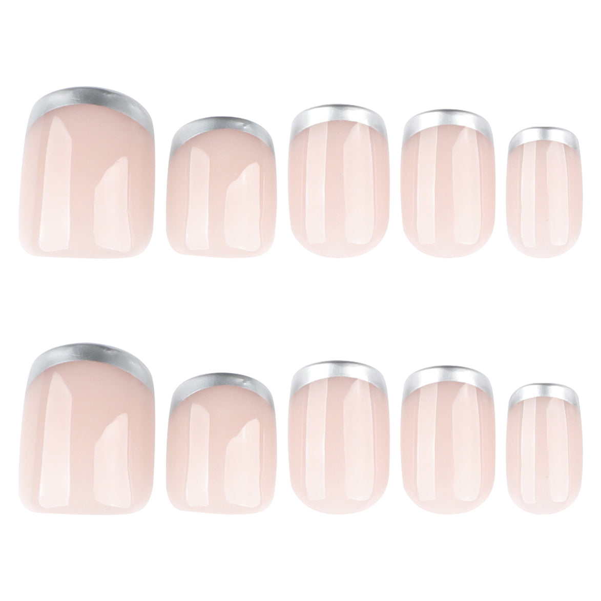 Pink Crystal Glitter Accent Press-On Nails