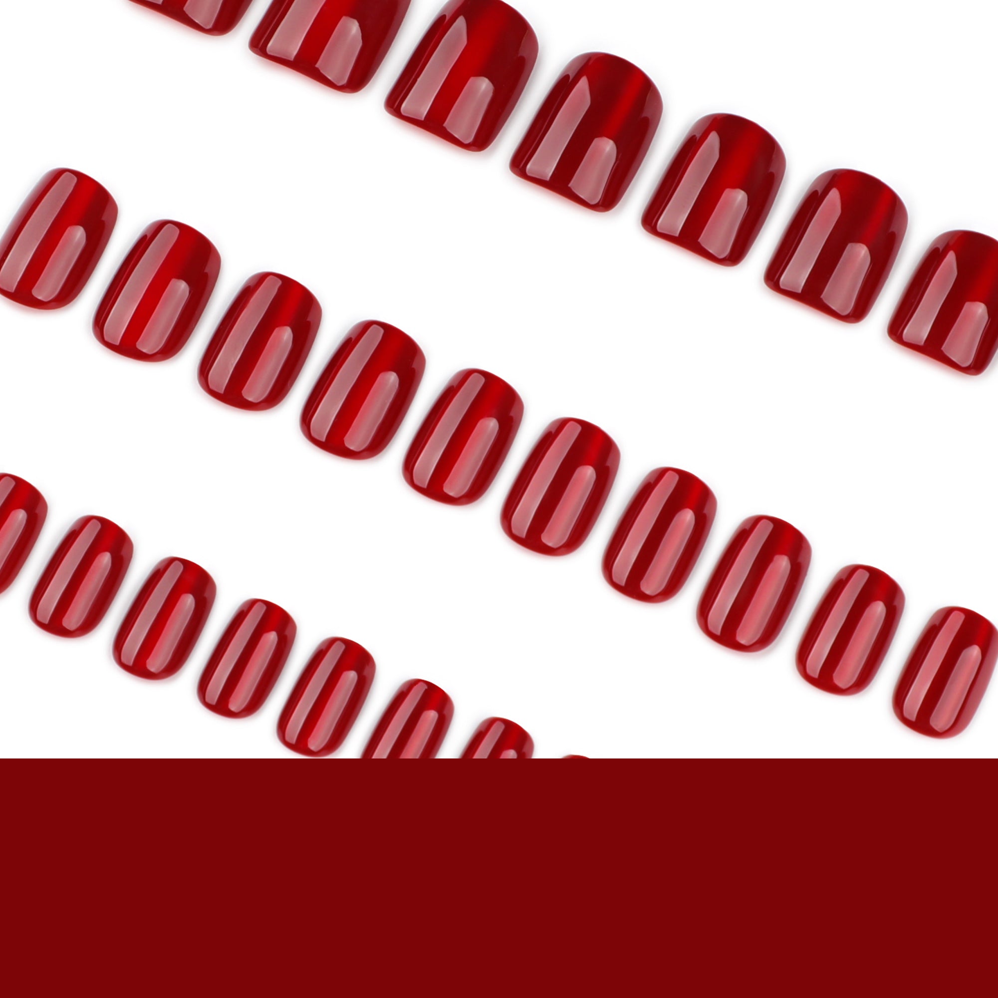 Classic Red Gloss Press-On Nails