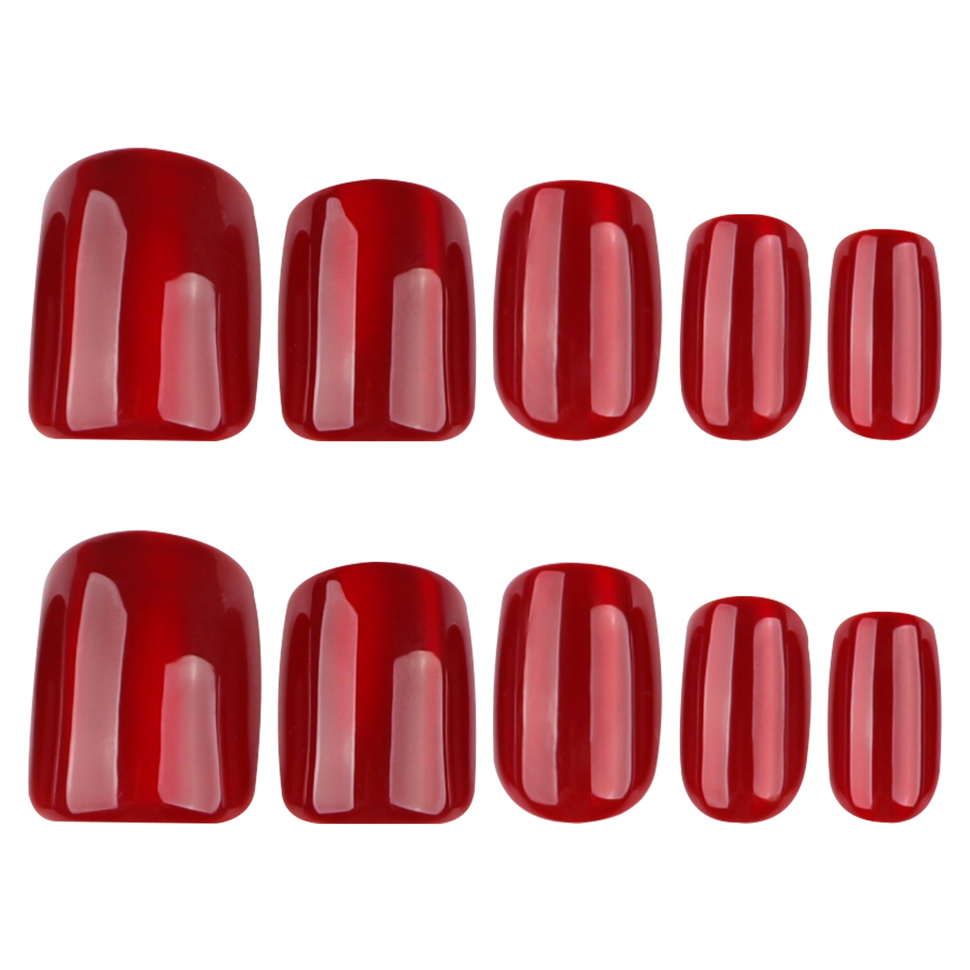 Classic Red Gloss Press-On Nails