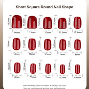 Classic Red Gloss Press-On Nails