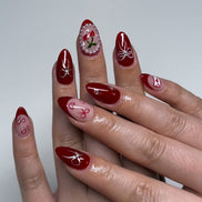 Cherry Bow Romance Press-On Nails
