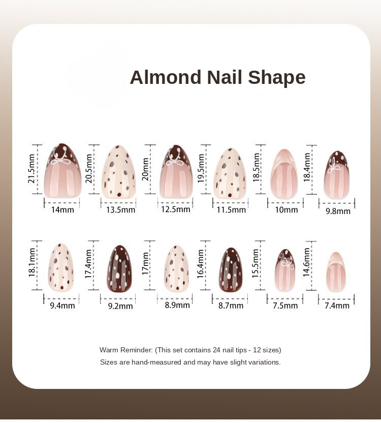 Chocolate & Cream Polka Mix Press-On Nails