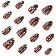 Classic Brown Polka Press-On Nails