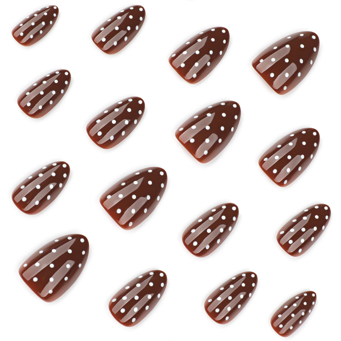 Classic Brown Polka Press-On Nails