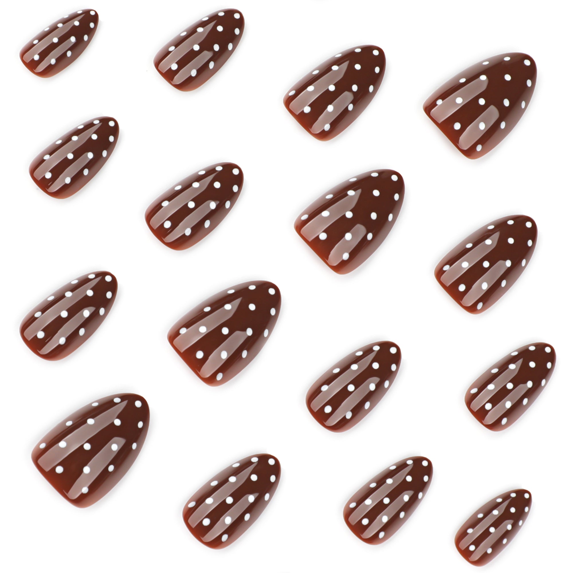 Classic Brown Polka Press-On Nails
