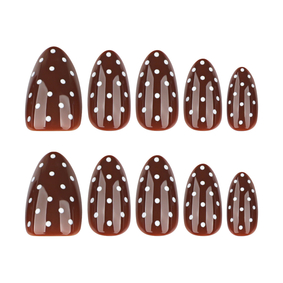 Classic Brown Polka Press-On Nails