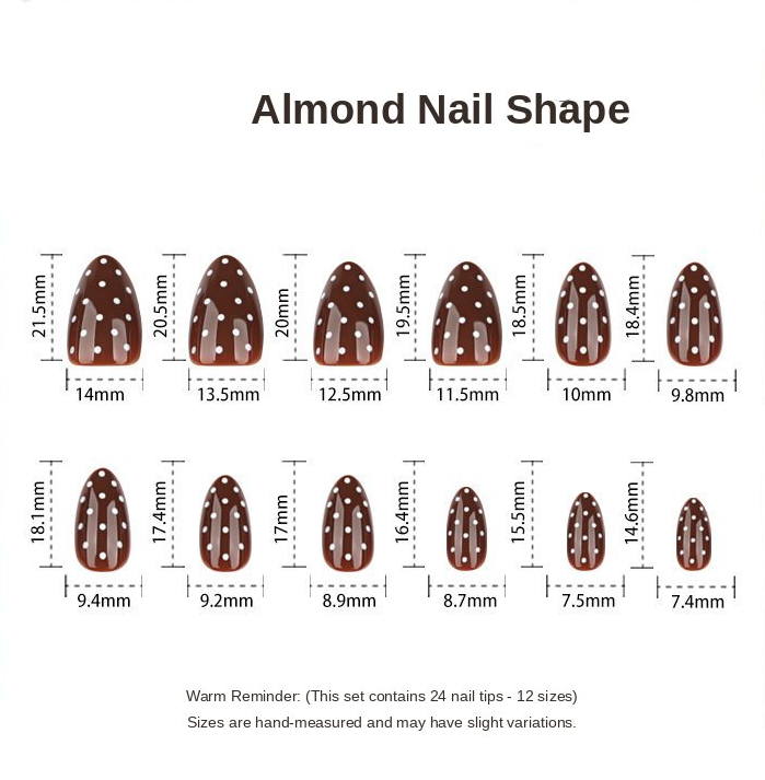 Classic Brown Polka Press-On Nails