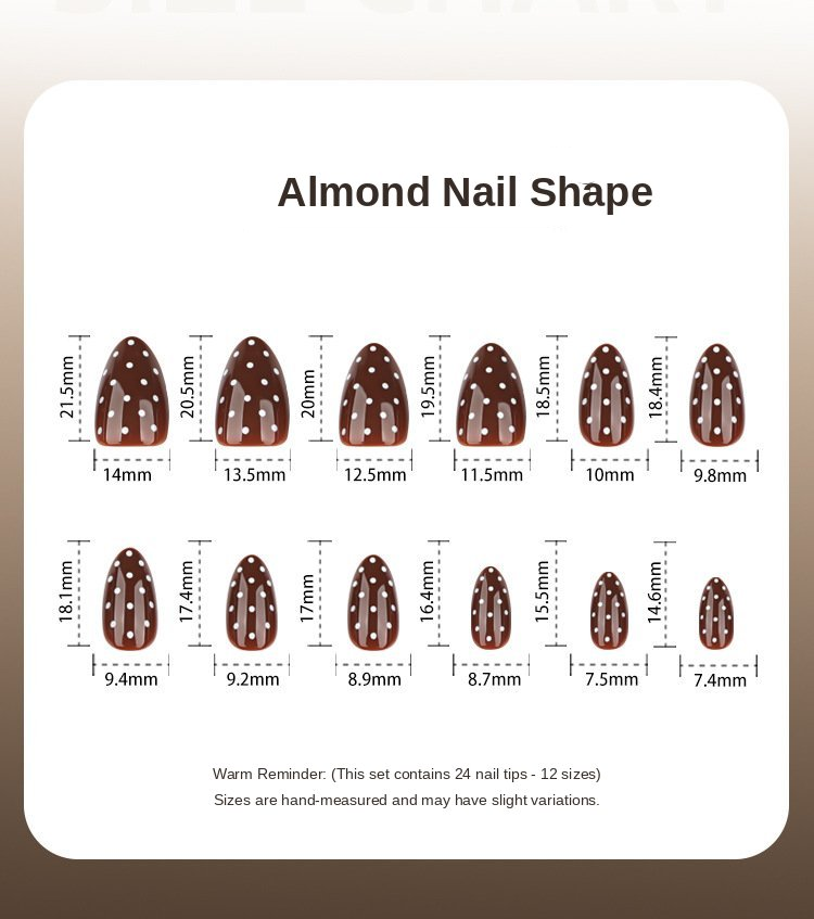 Classic Brown Polka Press-On Nails