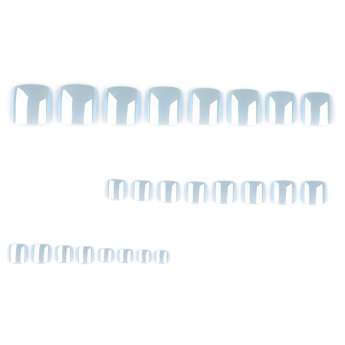 Pale Blue Press-On Toenails