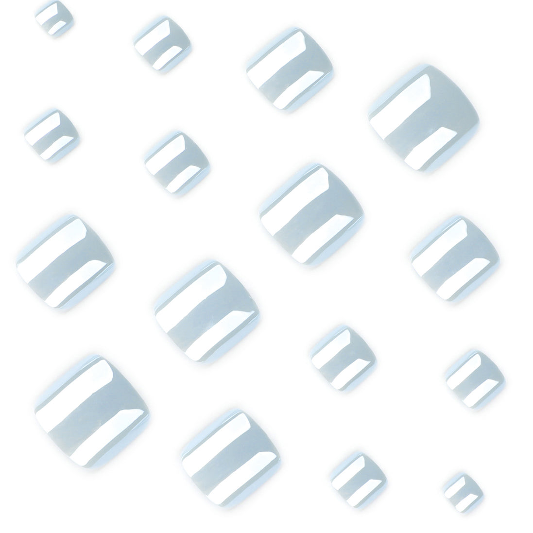 Pale Blue Press-On Toenails