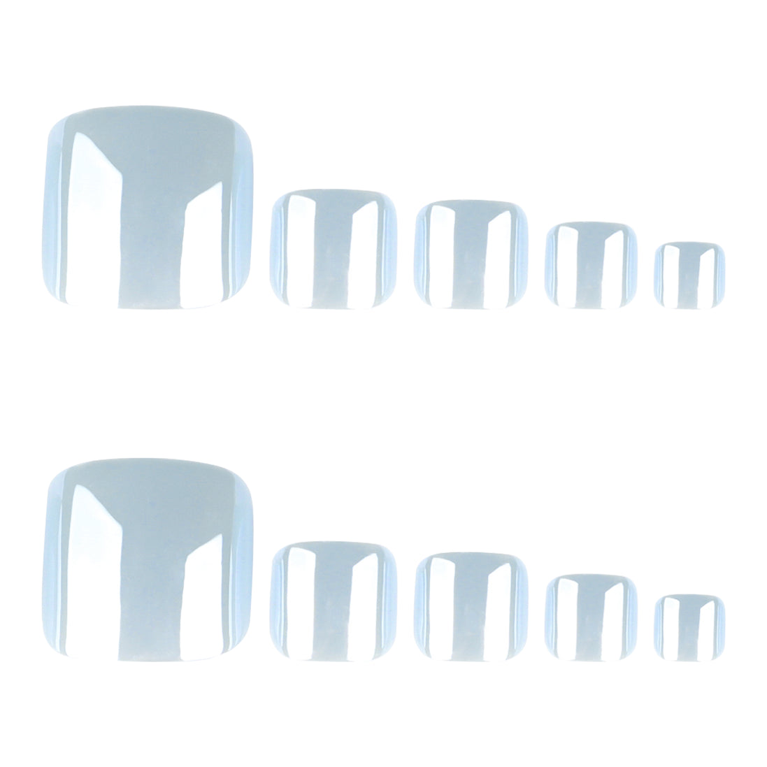 Pale Blue Press-On Toenails