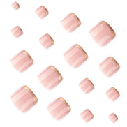 Fine Gold French Tip Press-On Toenails