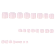 Thin Line French Tip Press-On Toenails