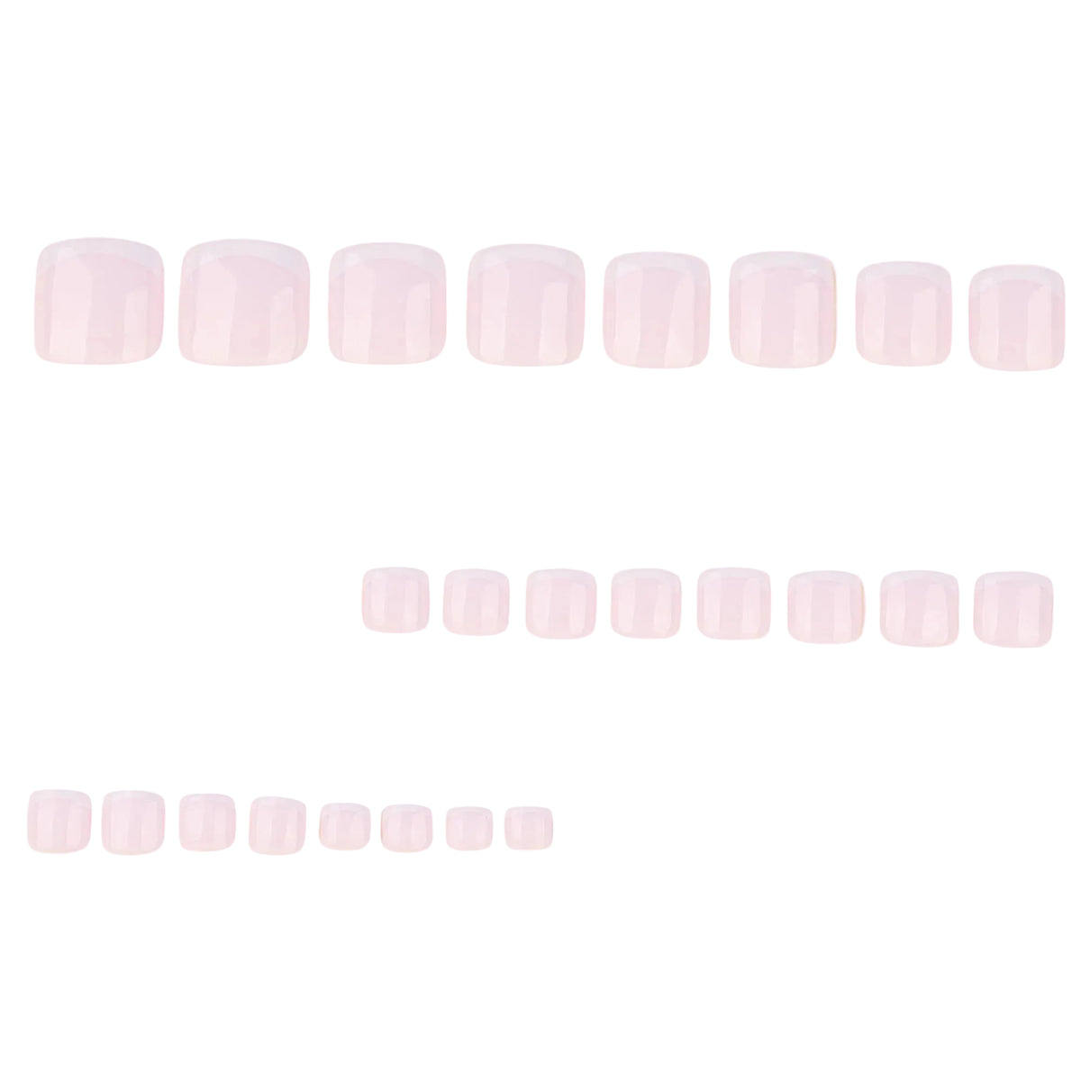 Thin Line French Tip Press-On Toenails
