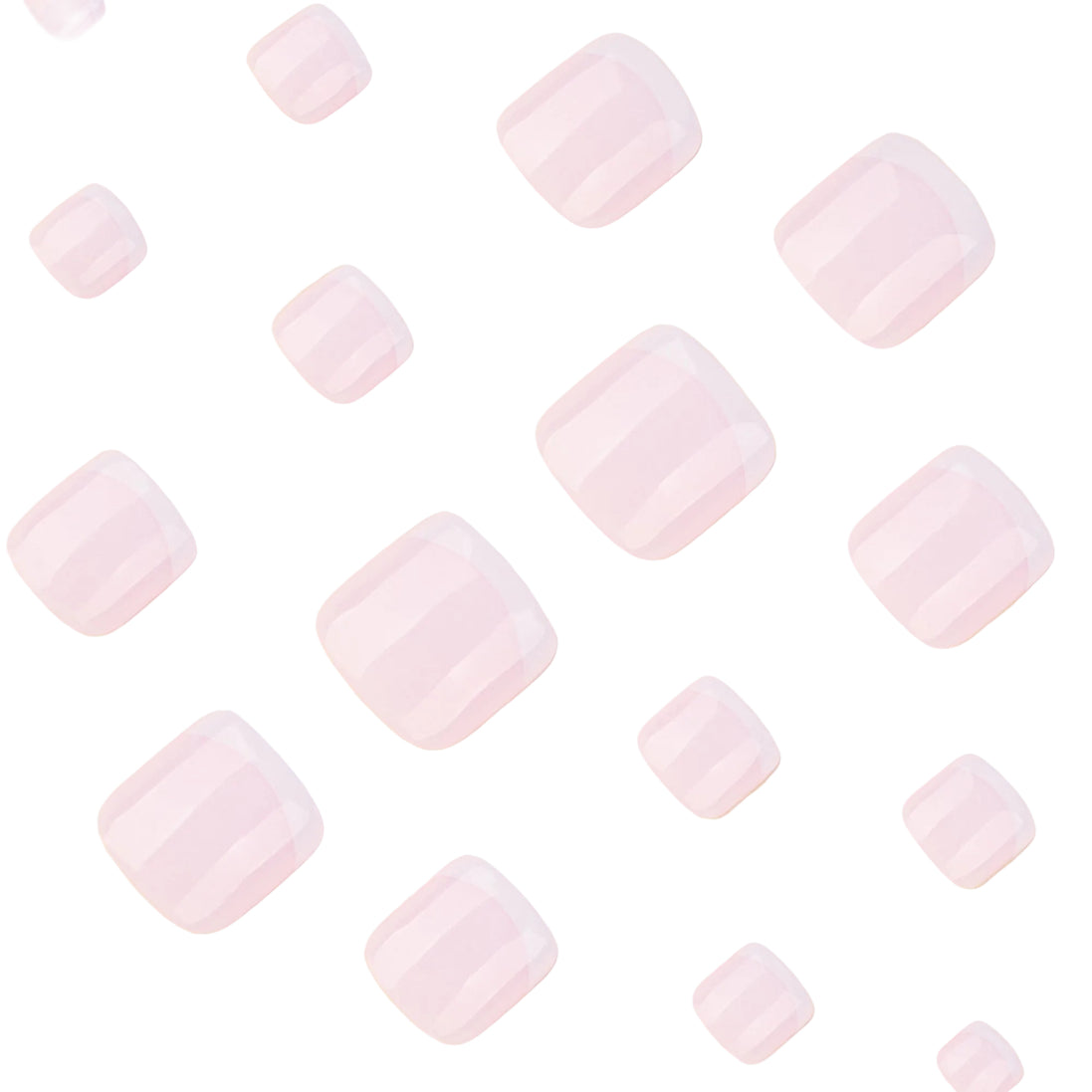 Thin Line French Tip Press-On Toenails