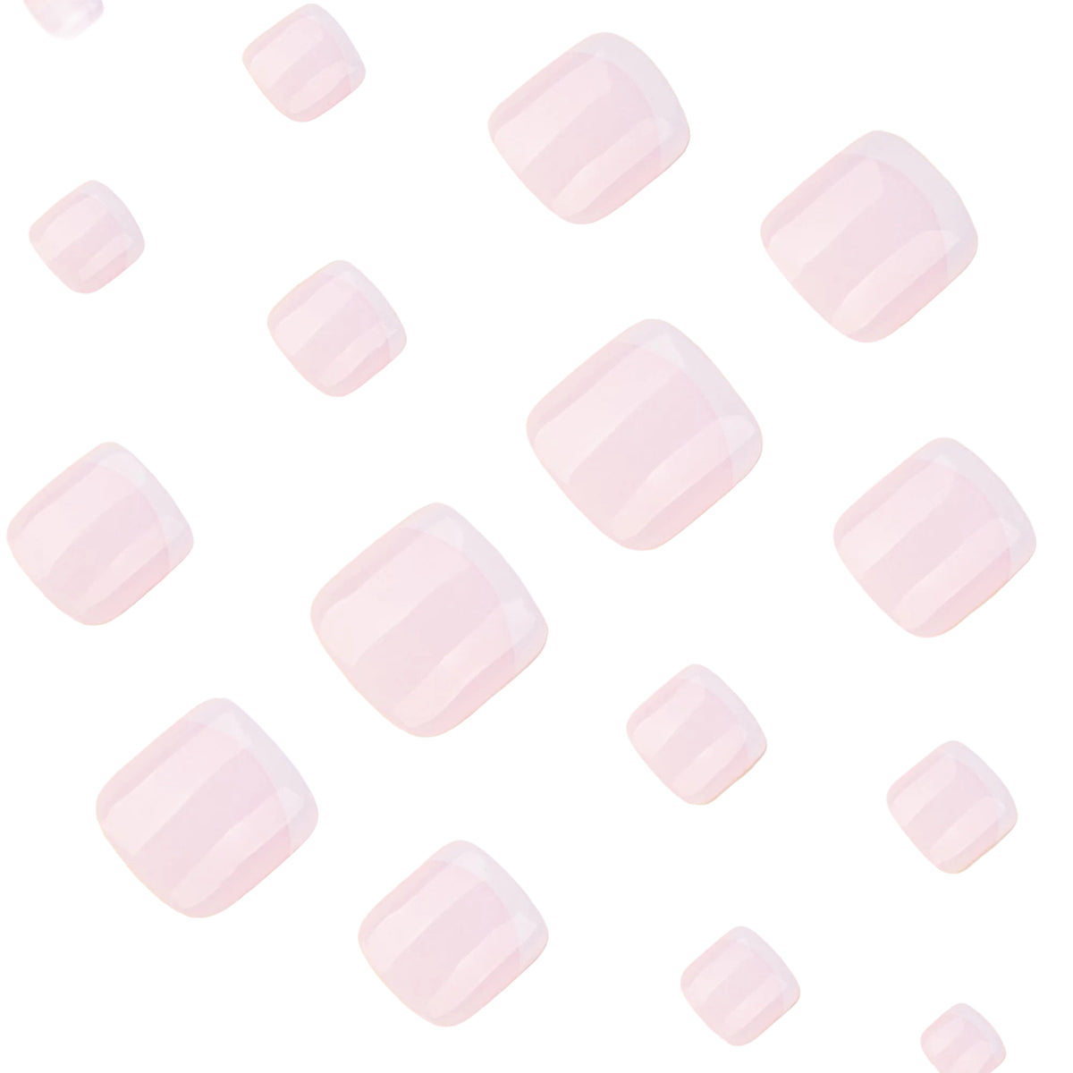 Thin Line French Tip Press-On Toenails