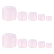 Thin Line French Tip Press-On Toenails