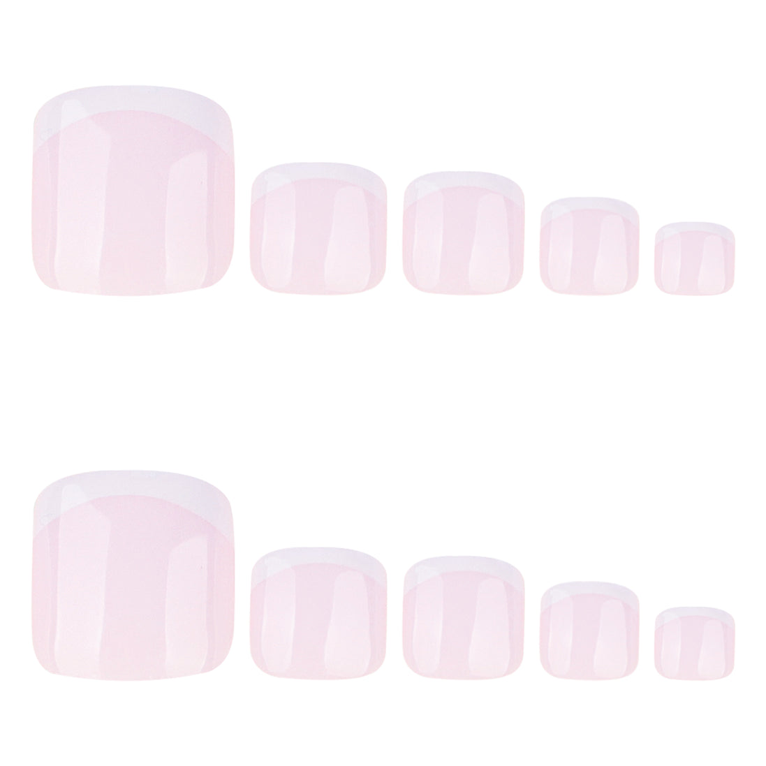 Thin Line French Tip Press-On Toenails