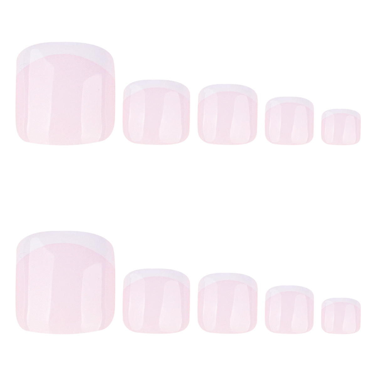 Thin Line French Tip Press-On Toenails