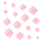 Glossy Soft Pink Press-On Toenails