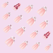 Lace Detail Pink Press-On Nails